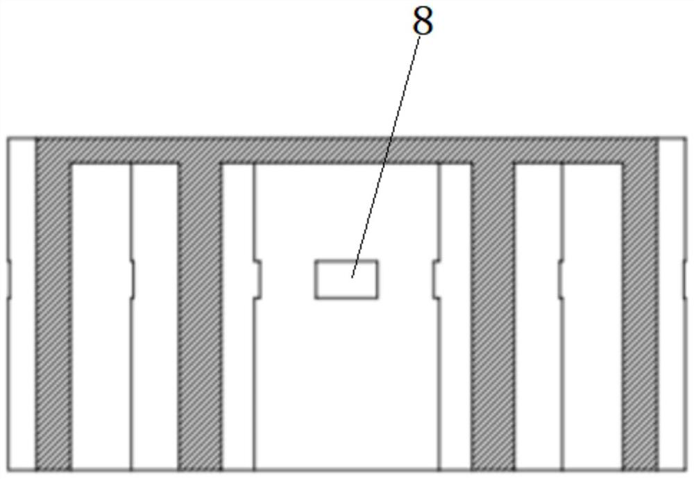 Loop sleeve type elastic metamaterial structure with low-and-medium-frequency vibration reduction characteristics