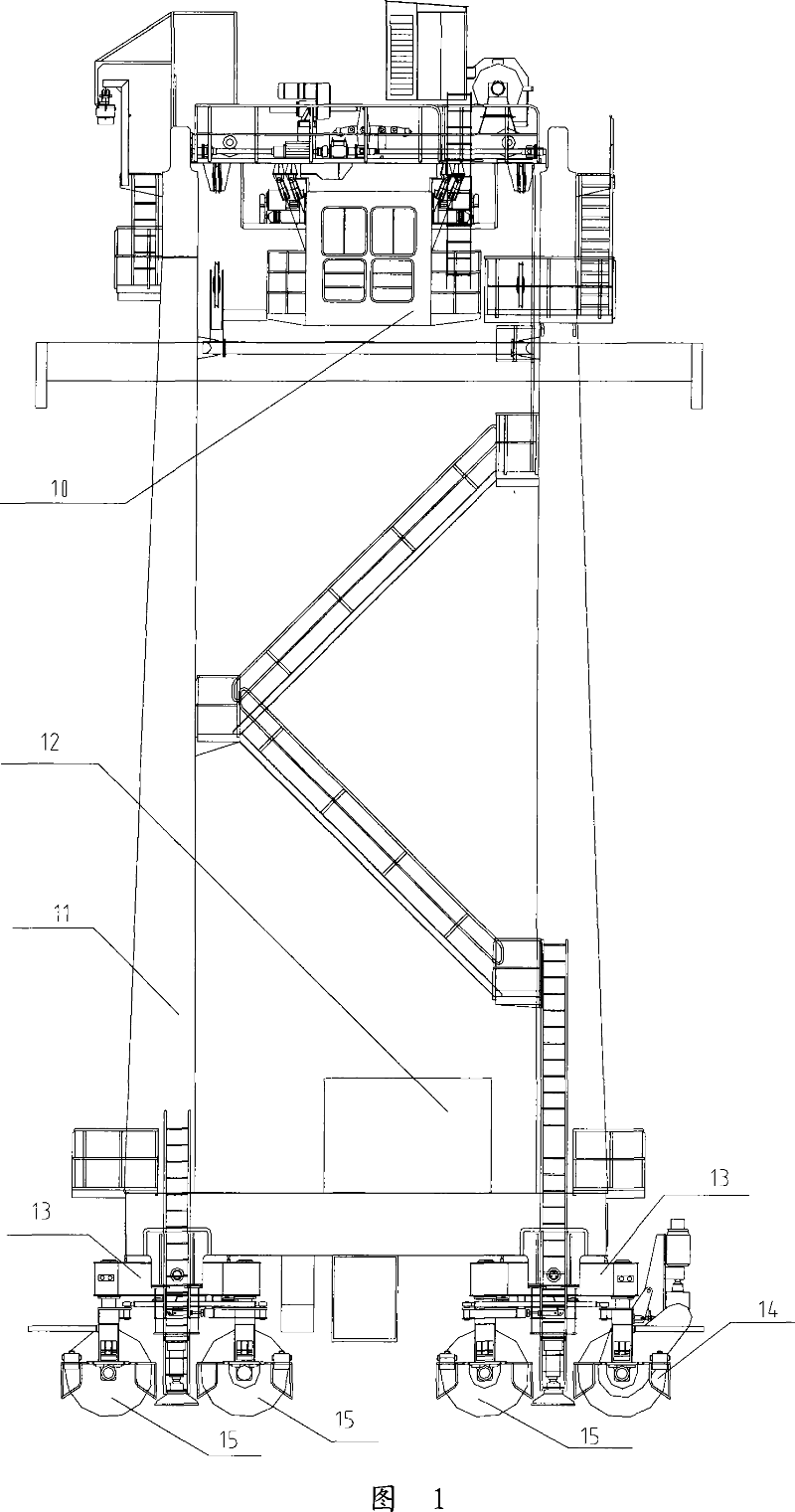 Deviation rectifying method of tyre type container gantry crane