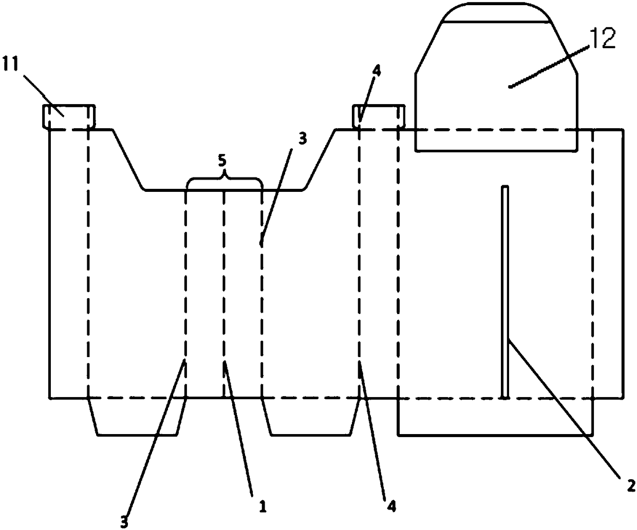 Fresh-keeping cigarette packaging box internally divided into multiple subspaces