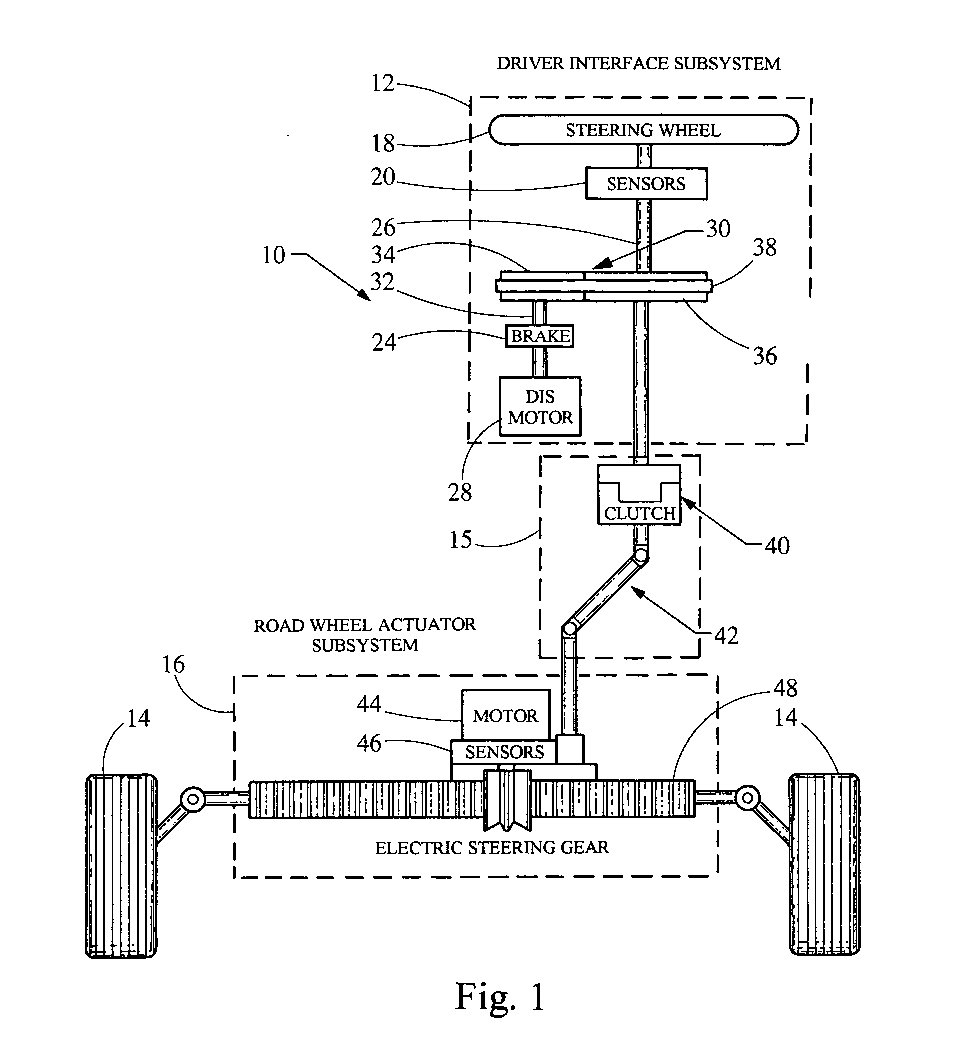 End of travel system and method for steer by wire systems