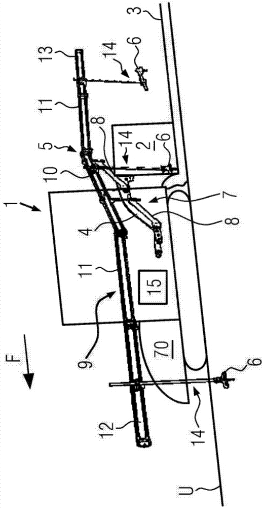 Road paver with holding device for carrying and positioning sensor unit