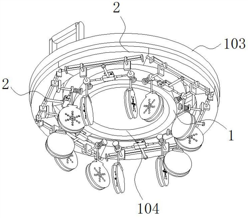 Vision test eye covering device for the ophthalmology department based on adjusting assembly