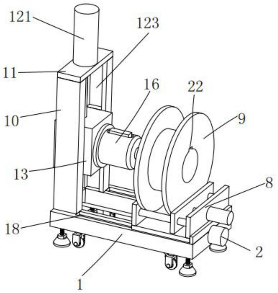 A wire unwinding device for power grid line laying