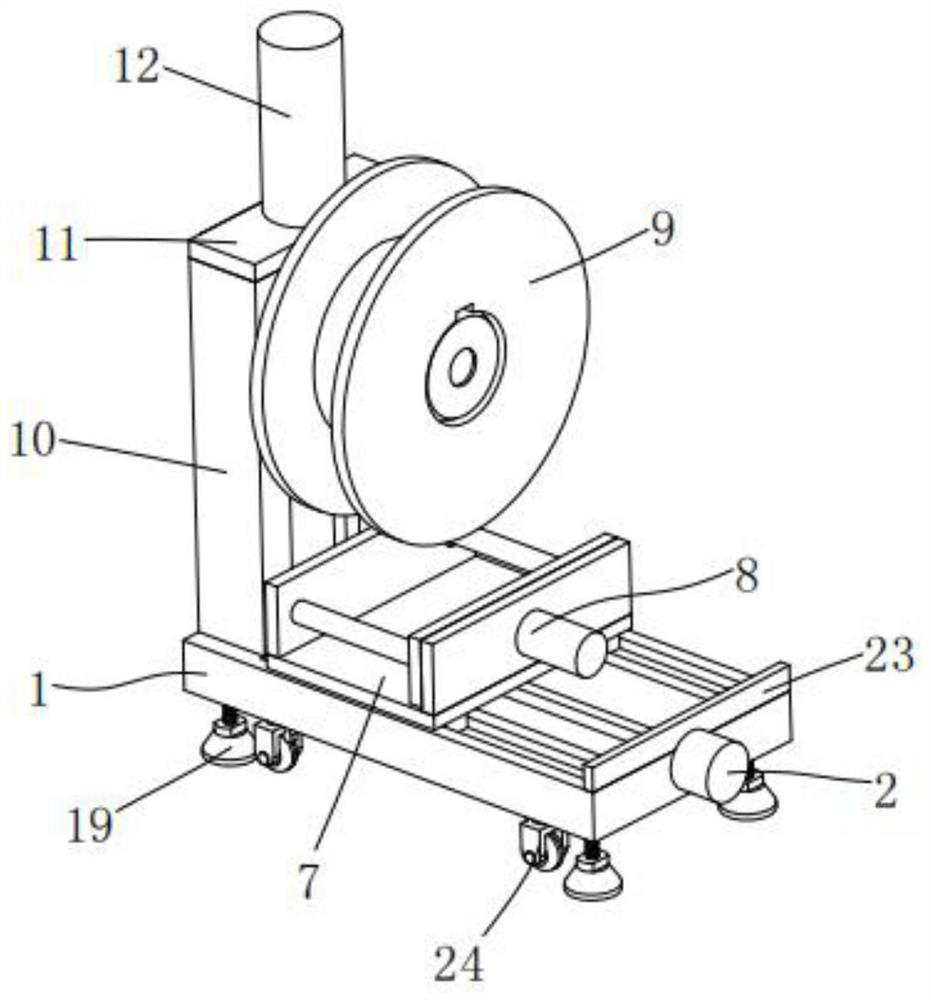 A wire unwinding device for power grid line laying