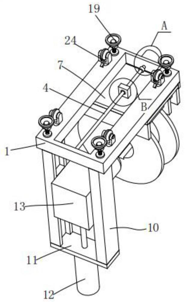 A wire unwinding device for power grid line laying