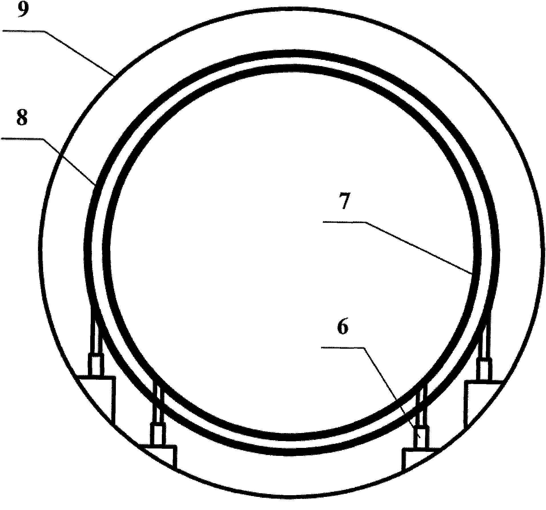 Liquid helium heat sink support structure for reducing experimental cost