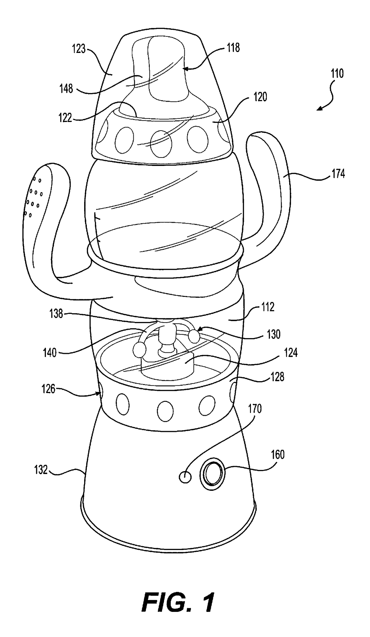 Baby bottle blender