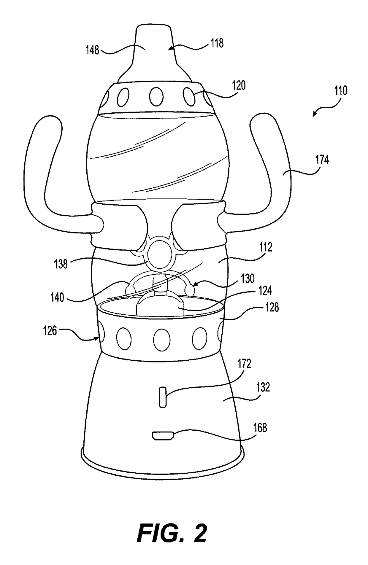 Baby bottle blender