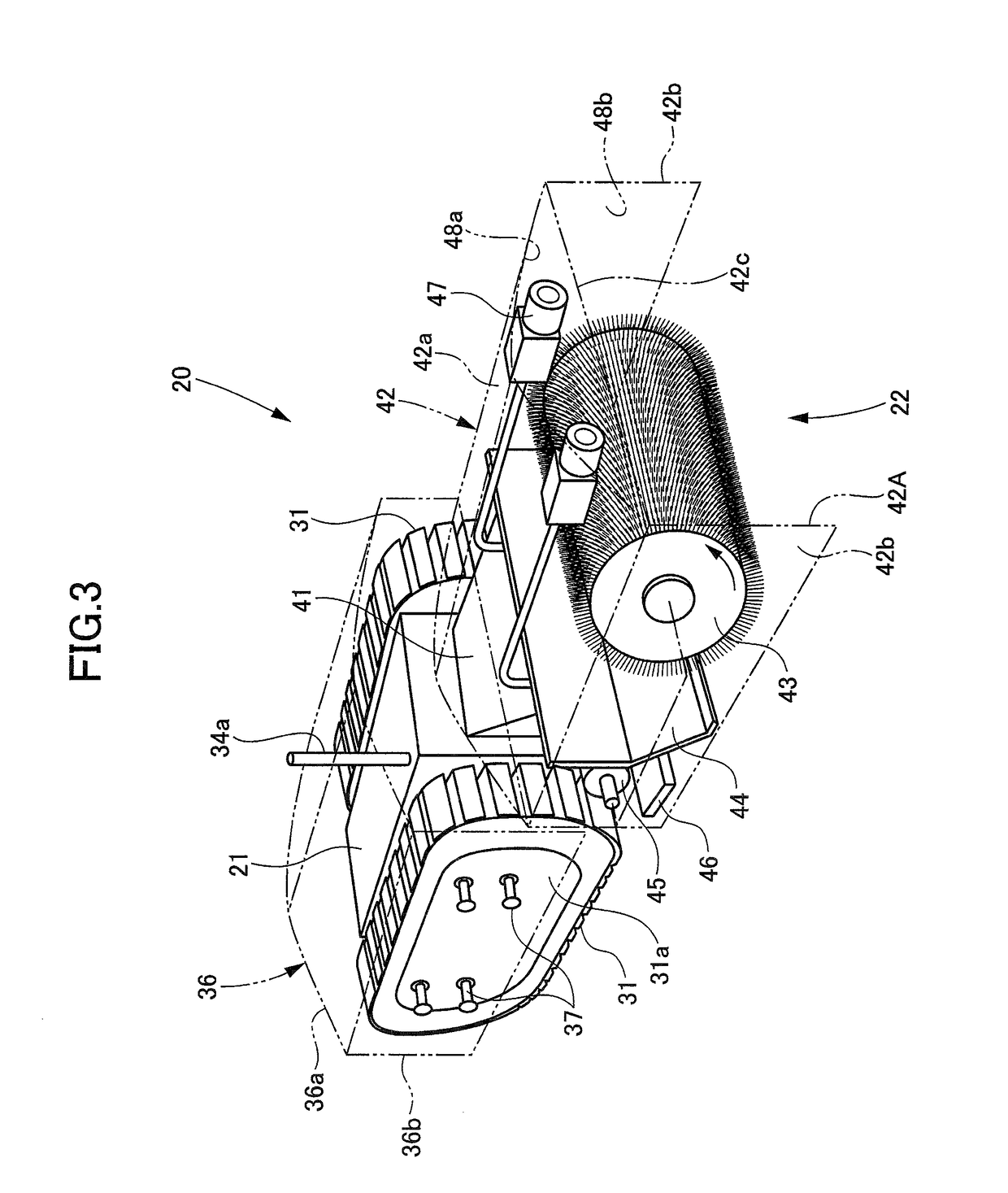 Chip sweeping robot