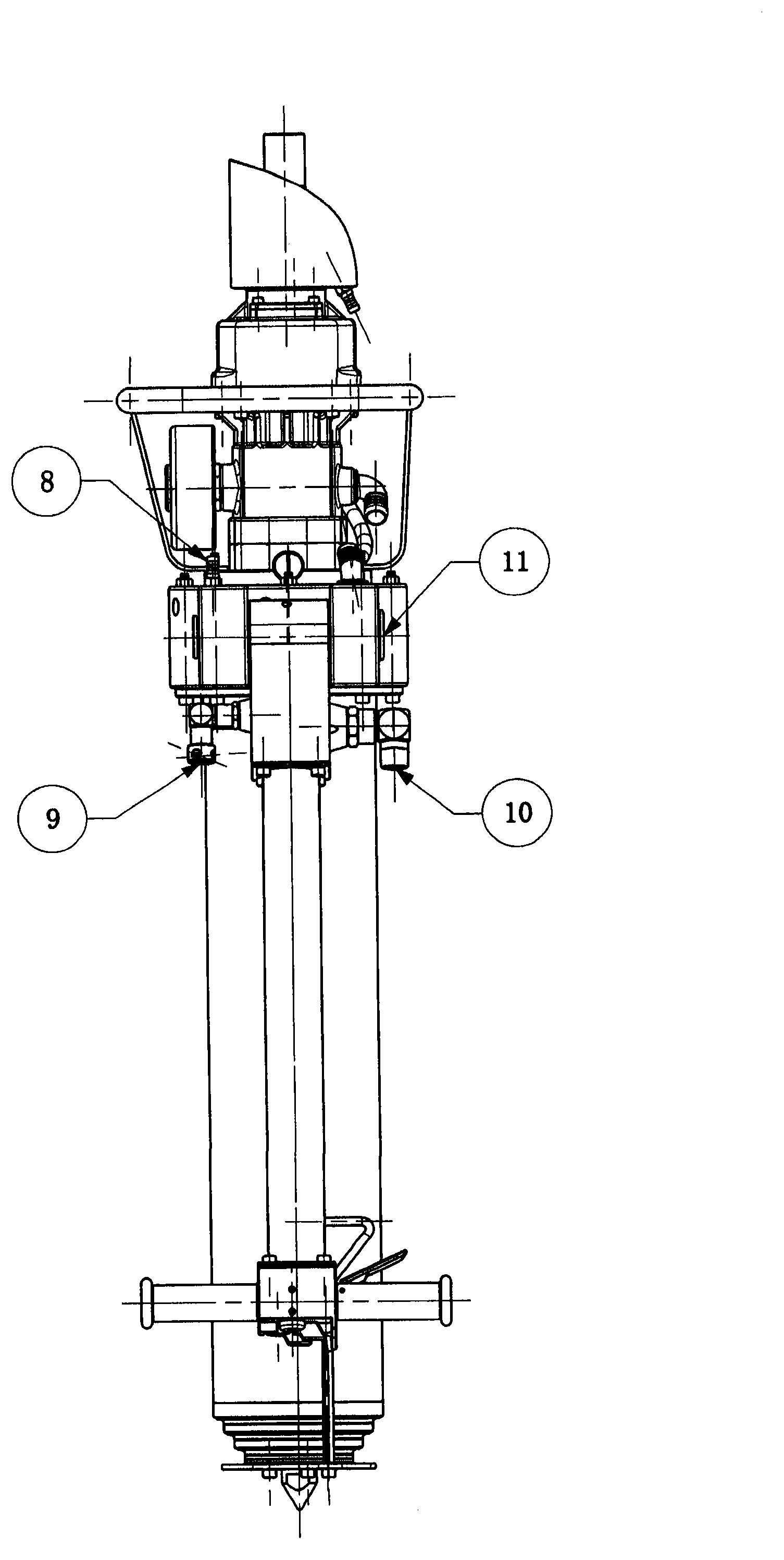 Rotary impact type pneumatic roofbolter