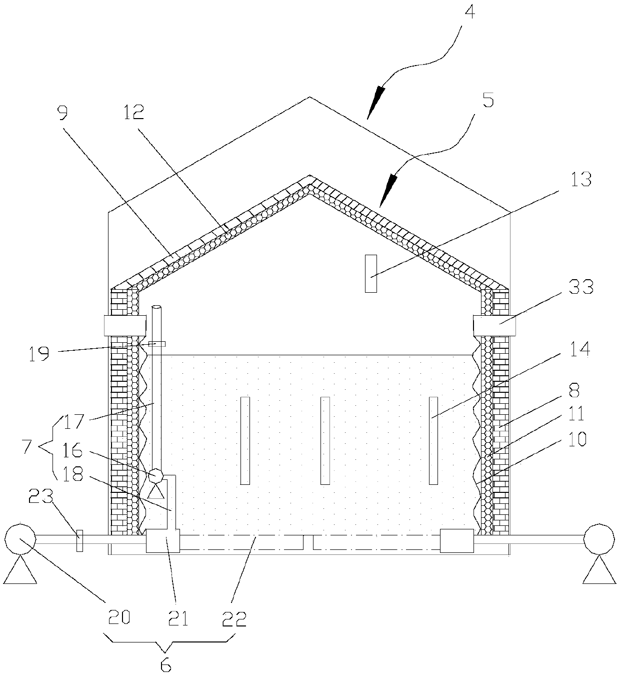 Grain storage refrigeration house and grain storage method