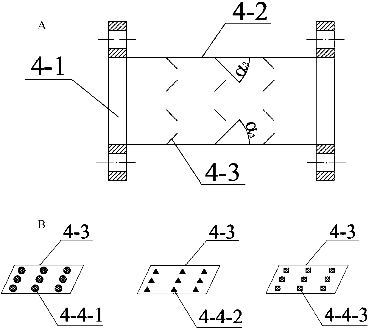 Spiral flow drainage device for ground natural gas transportation pipeline