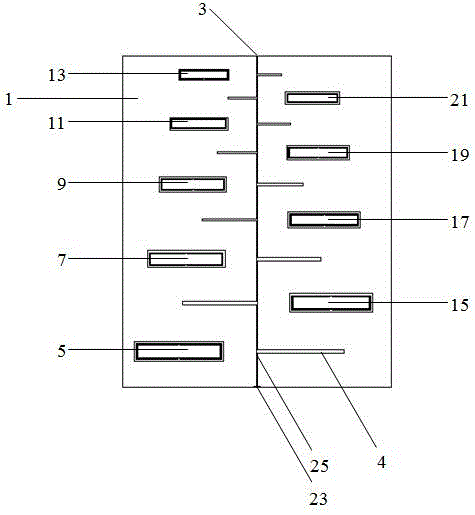 Log-periodic dipole antenna loaded with rectangular coupled resonators