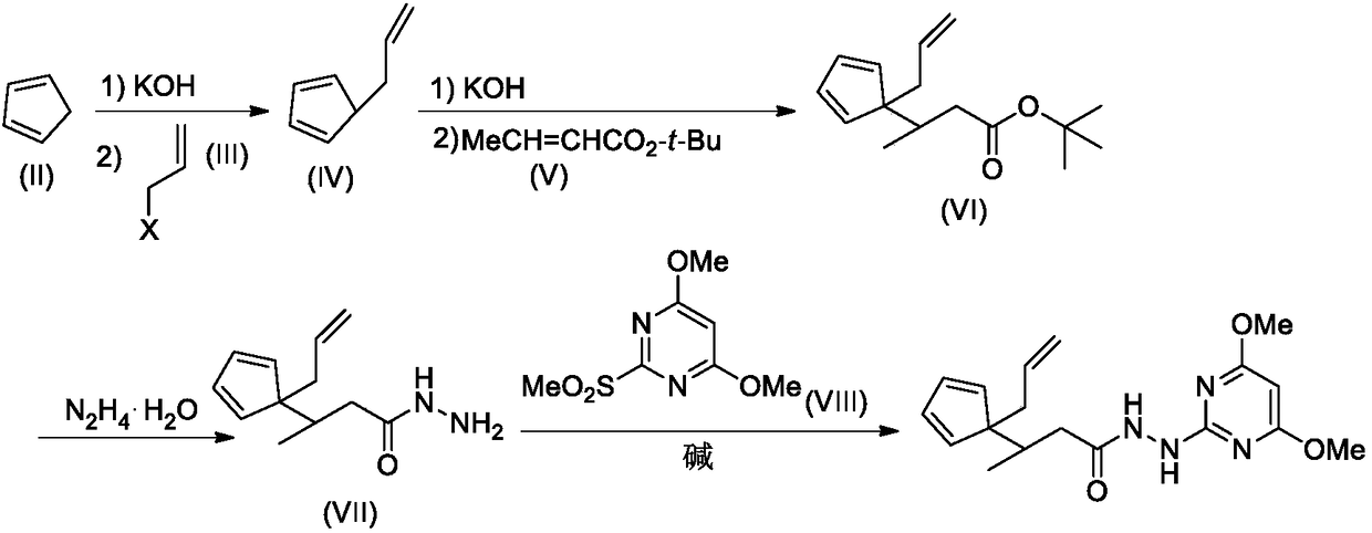 Compound comprising allyl propanohydrazide structure at tail end and application of compound