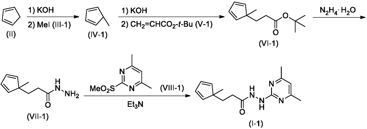 Compound comprising allyl propanohydrazide structure at tail end and application of compound