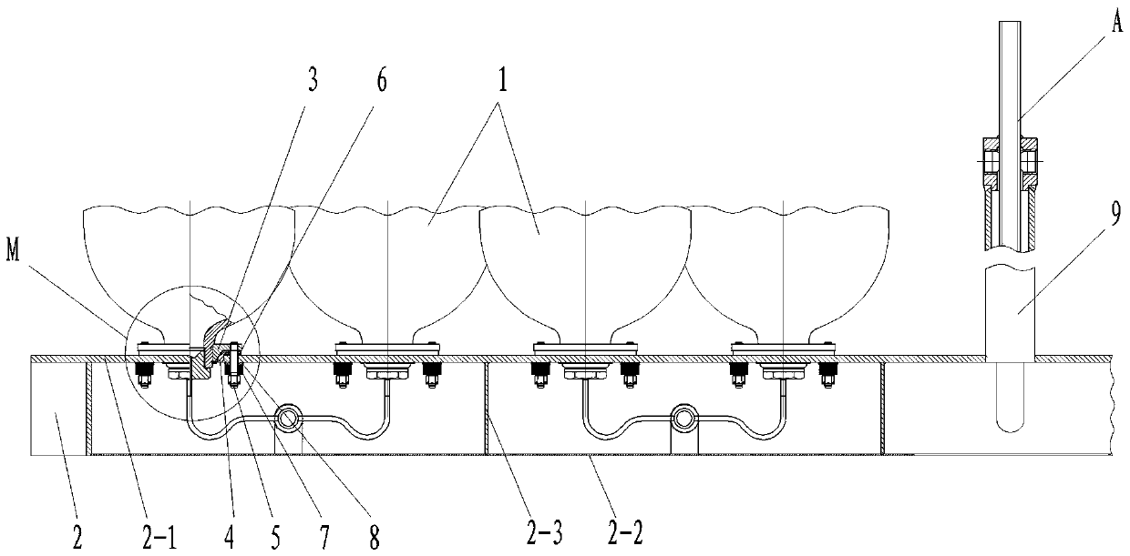 Sealing device for gas cylinder or cylindrical vessel marshalling unit of compressed natural gas (CNG) carrier and marshalling unit