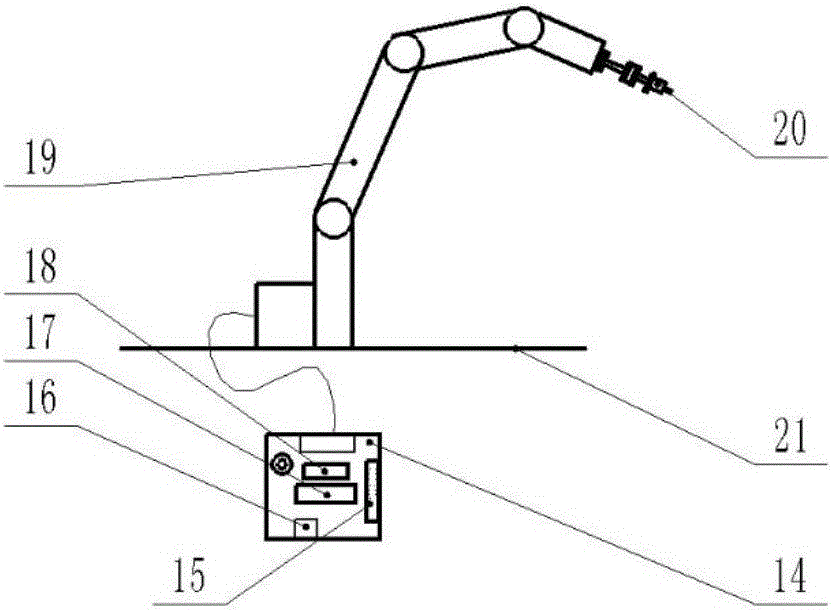 Six-axis industrial robot track accurate tracking-and-controlling oriented intelligent teaching system