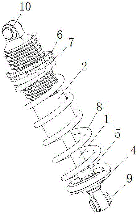 Thread drive based shock absorber