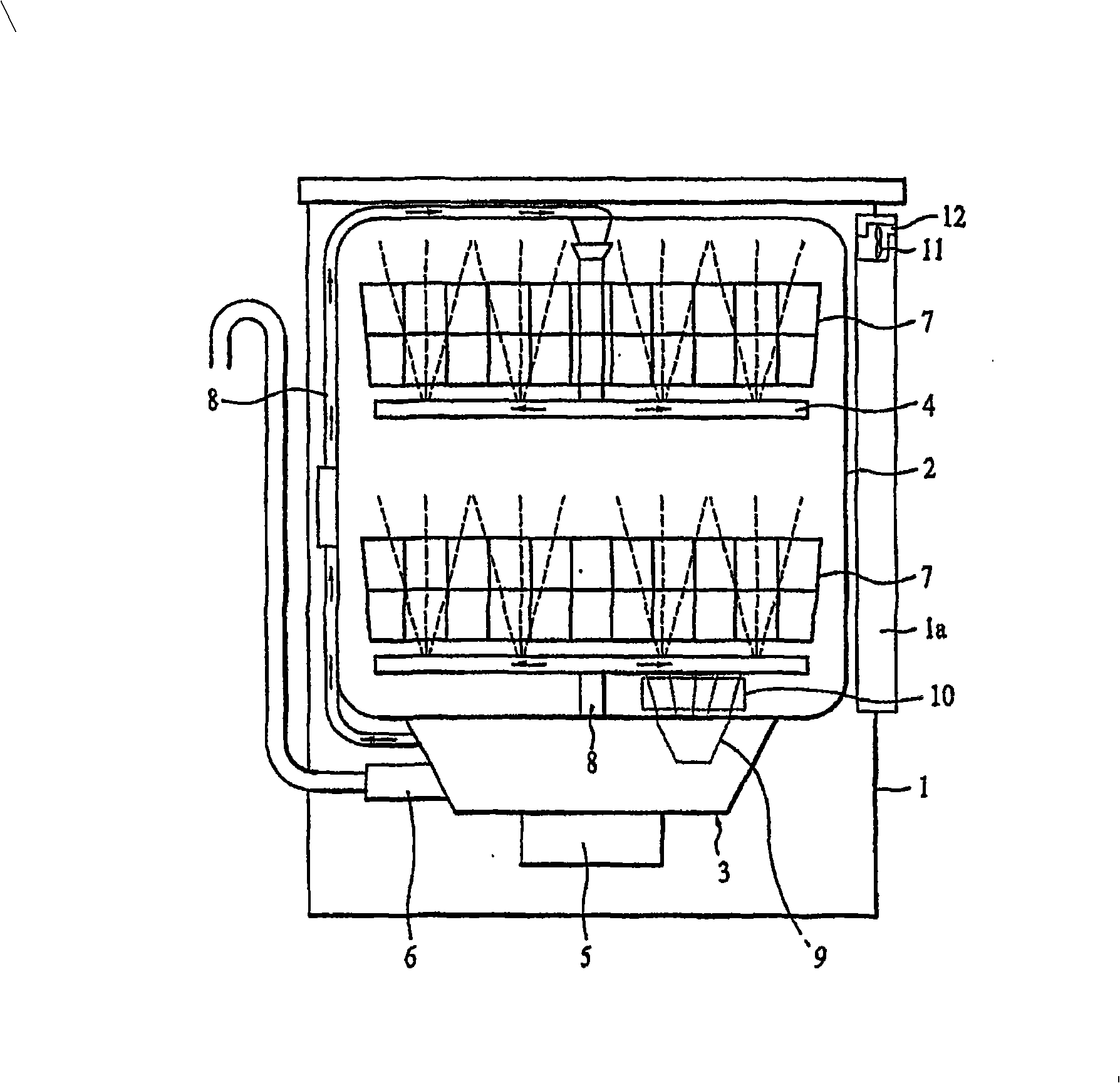 Dish washer with uv sterilization device therein