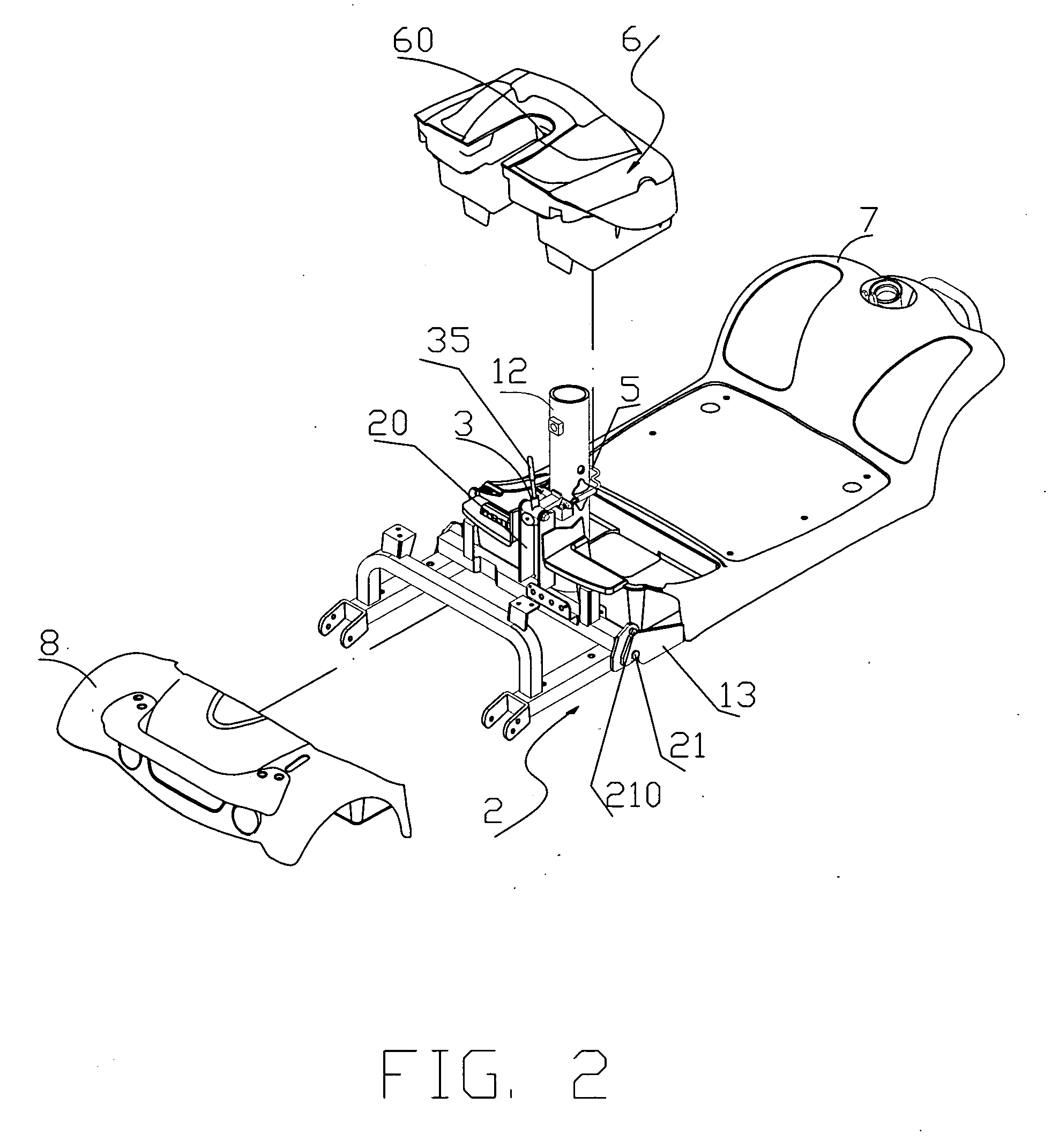 Detachable vehicle body that is assembled and disassembled easily and rapidly