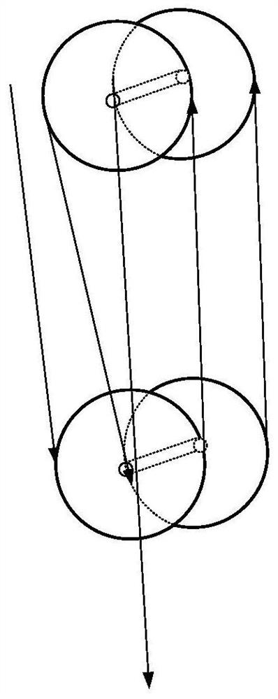 Tension adjustment mechanism and adjustment method on both sides of tension rope traction system