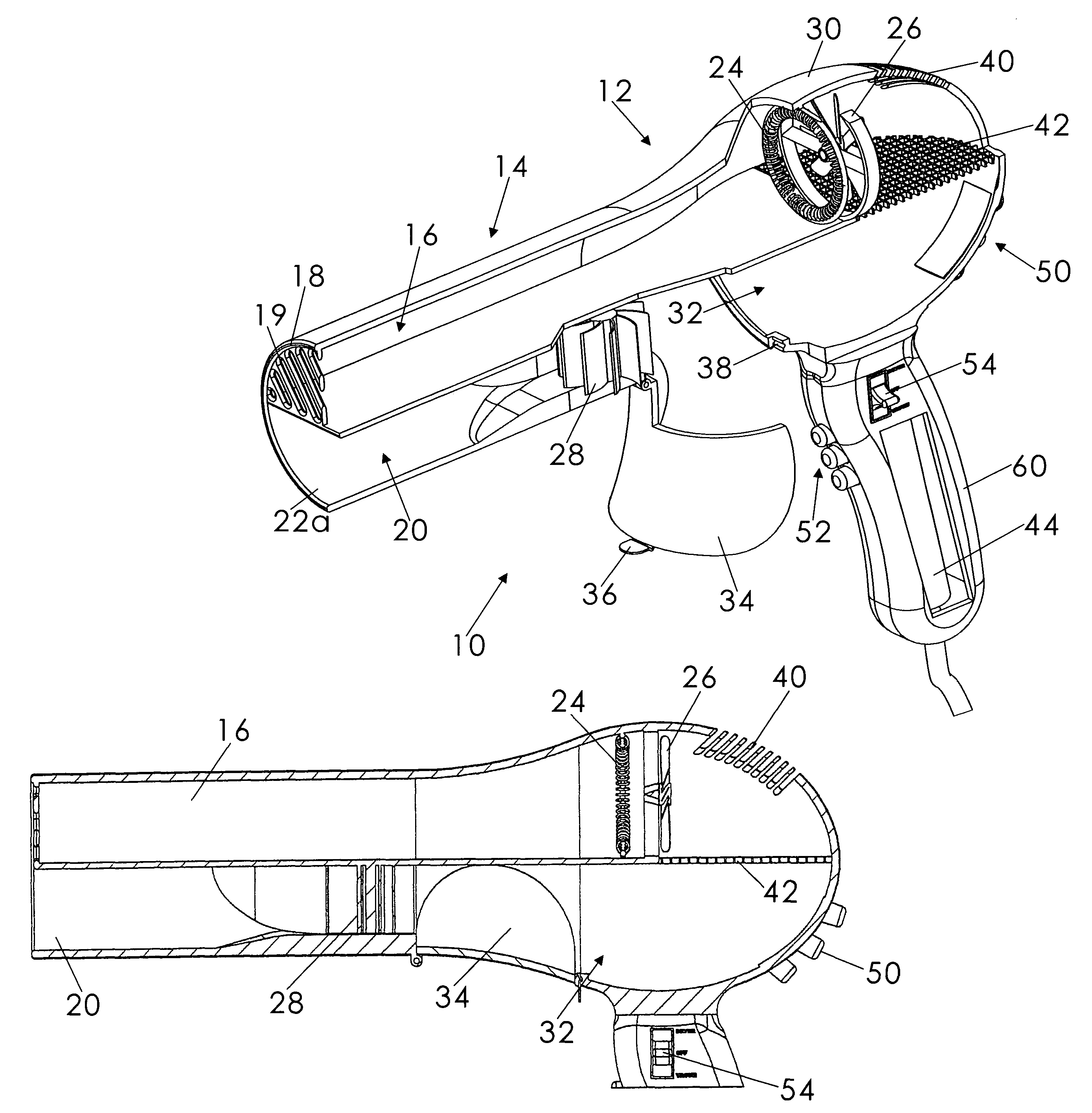 Hair dryer and vacuum device