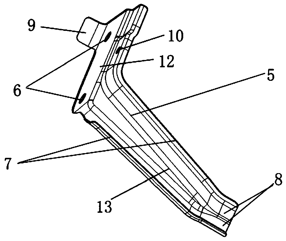 Automobile door lower hinge reinforcing piece