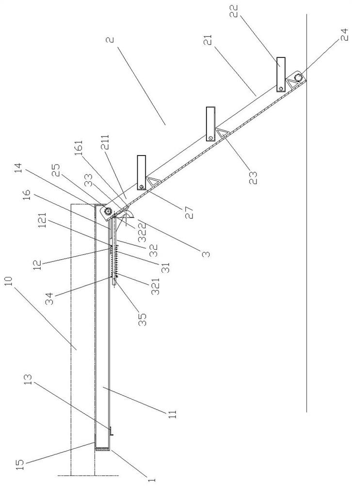 Pull-out type boarding ladder