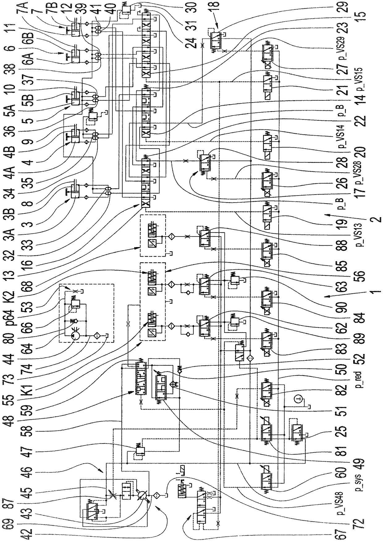 Transmission unit with hydraulic system