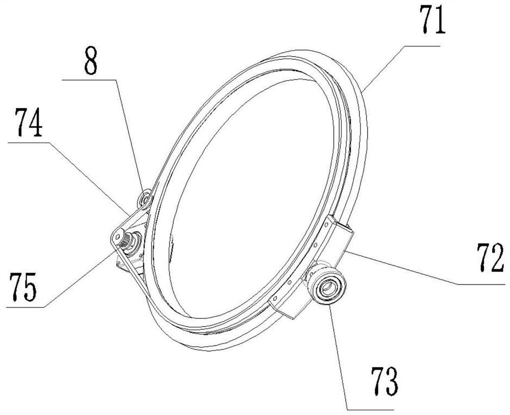 Snap ring pressing plate unit connected through three-point protruding snap ring