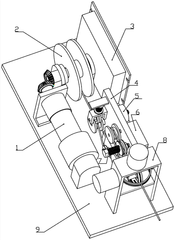 Tied rope contracting and releasing device with controllable tension and controllable contracting and releasing length