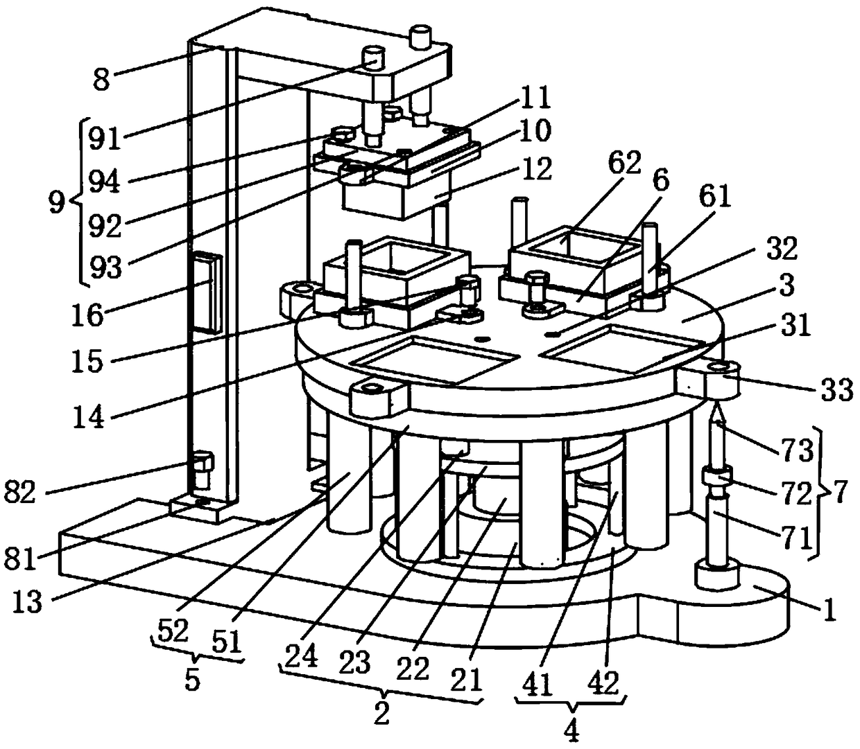 Automatic punching die device based on electronic information technology