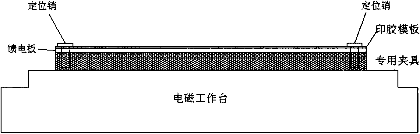 Splicing and processing method of flat crack array antenna