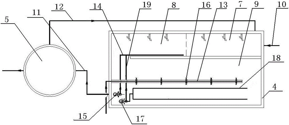 Method and device for municipal sewage treatment enhancement operation with intermittent aeration of biochemical tank