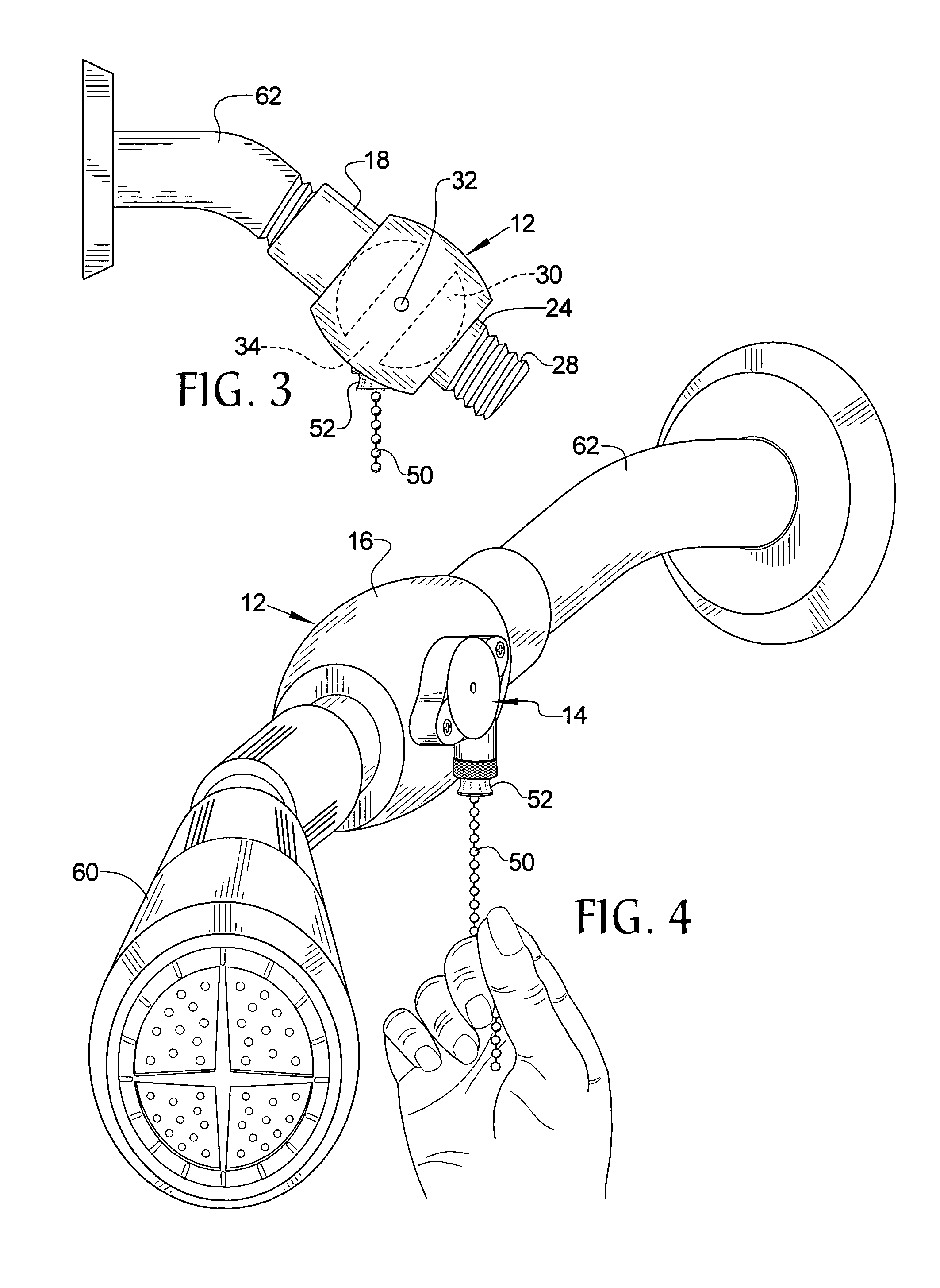 Pull-chain shower valve