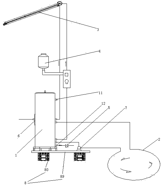 A vibration-insulating type composite-energy water heater