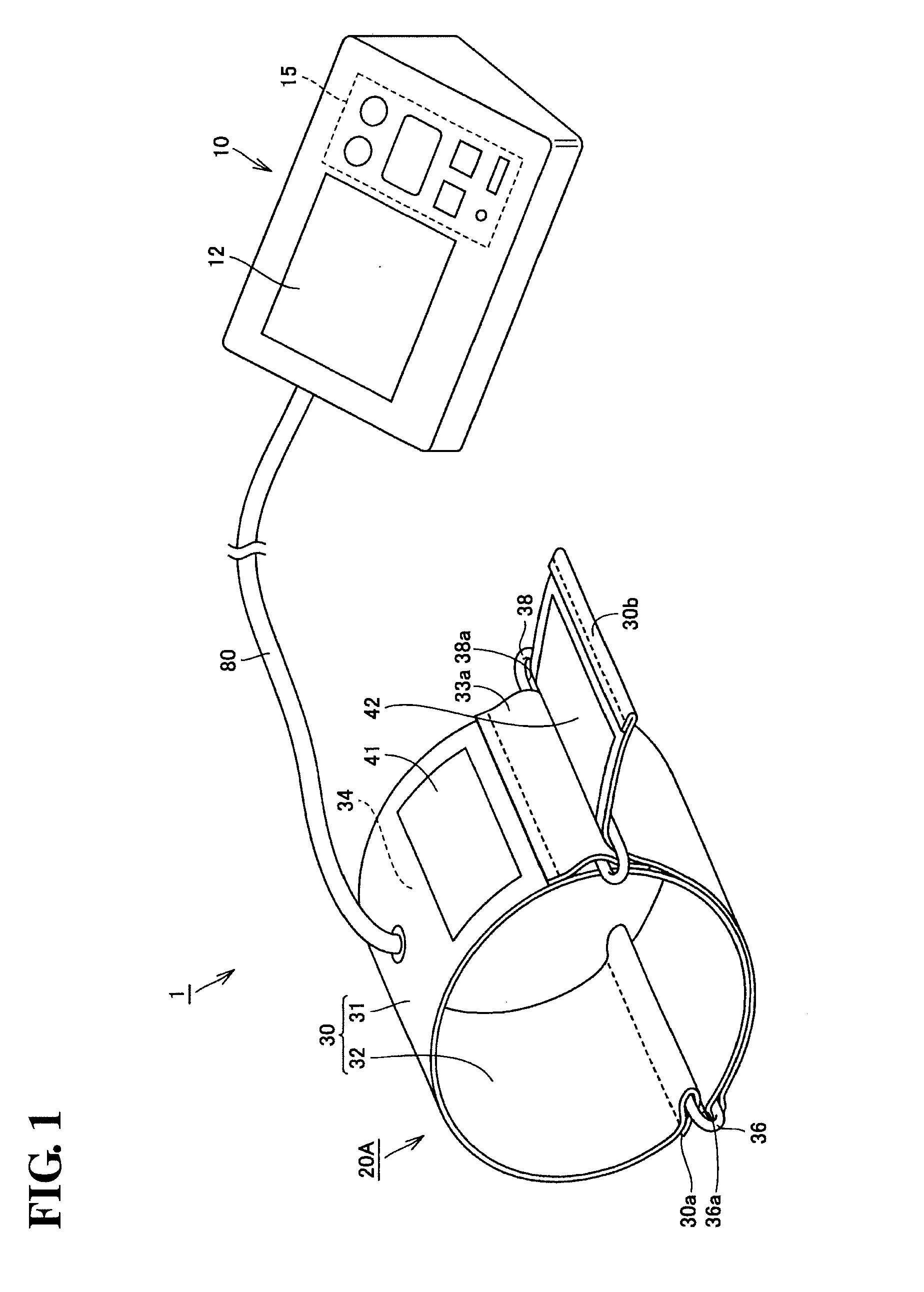 Blood pressure information measurement device cuff and blood pressure information measurement device provided therewith