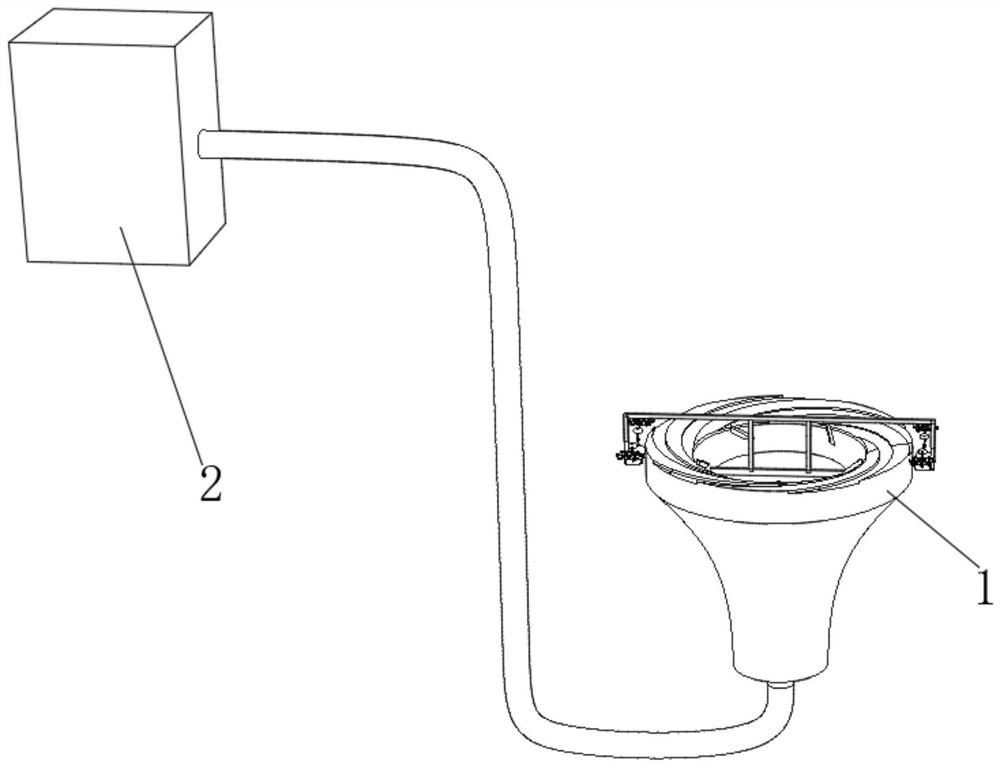 Recovery device for marine litter