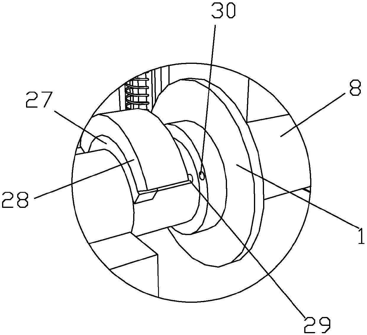 Circle grinding device used for producing hardware fittings