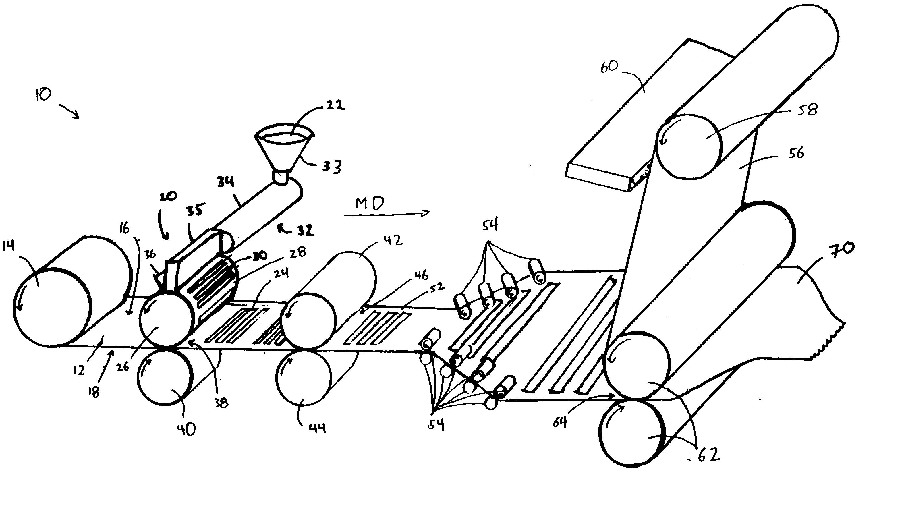 Method for producing a corrugated stretch laminate