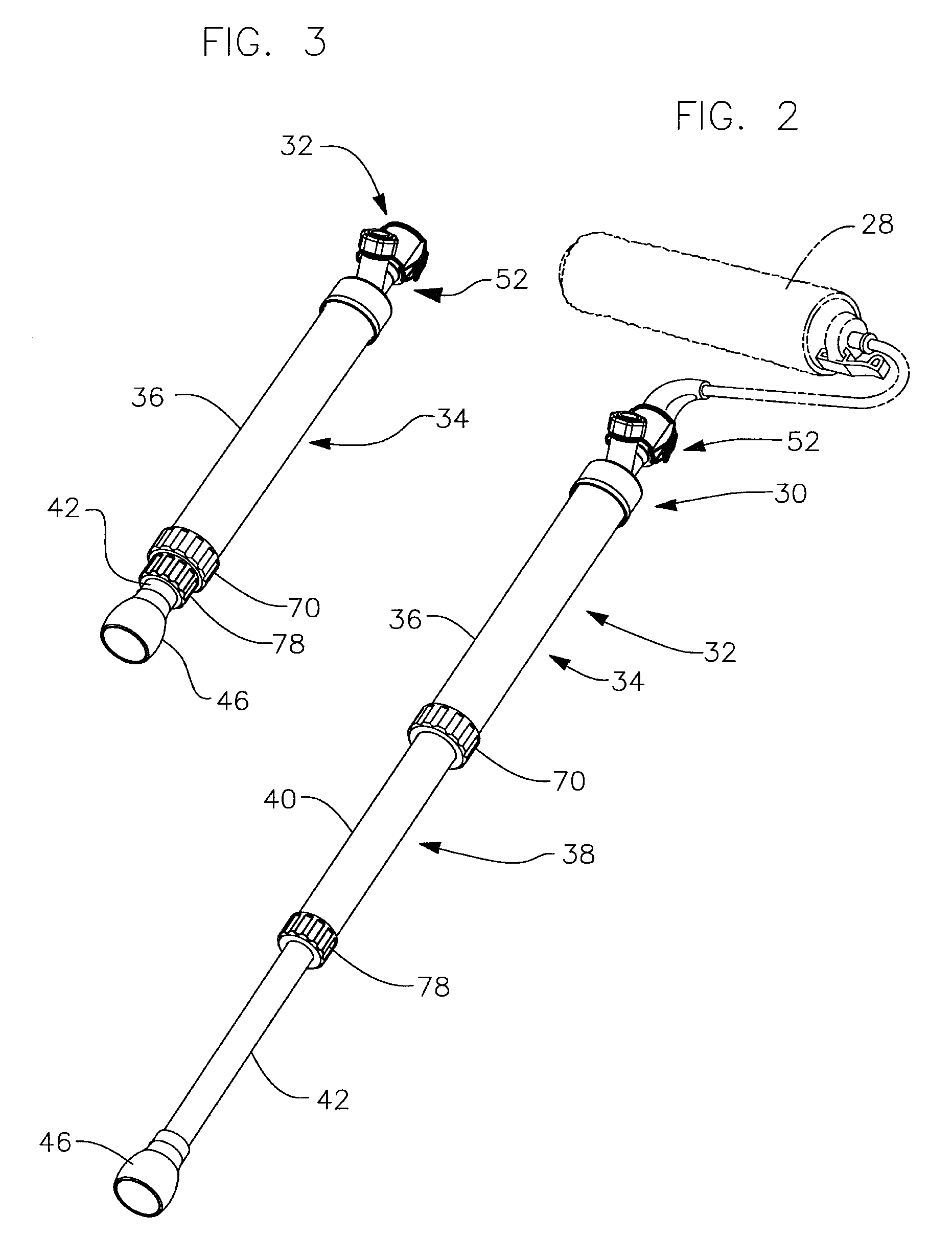 Two stage double piston manual liquid applicator