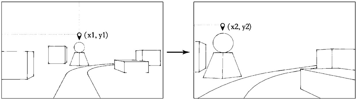 Line three-dimensional roaming hotspot icon positioning method and system