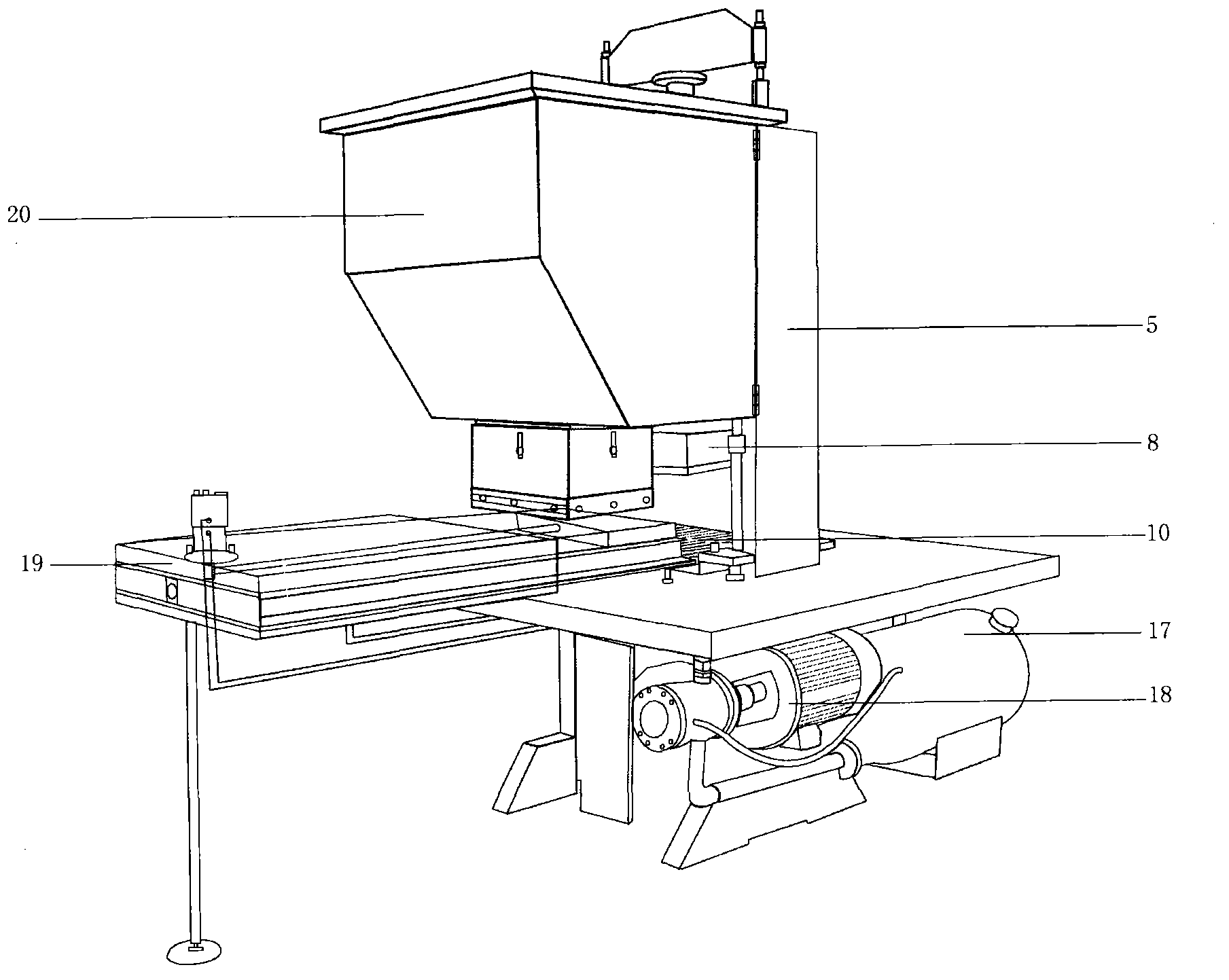 Brick molding machine for producing prefabricated drilling cement