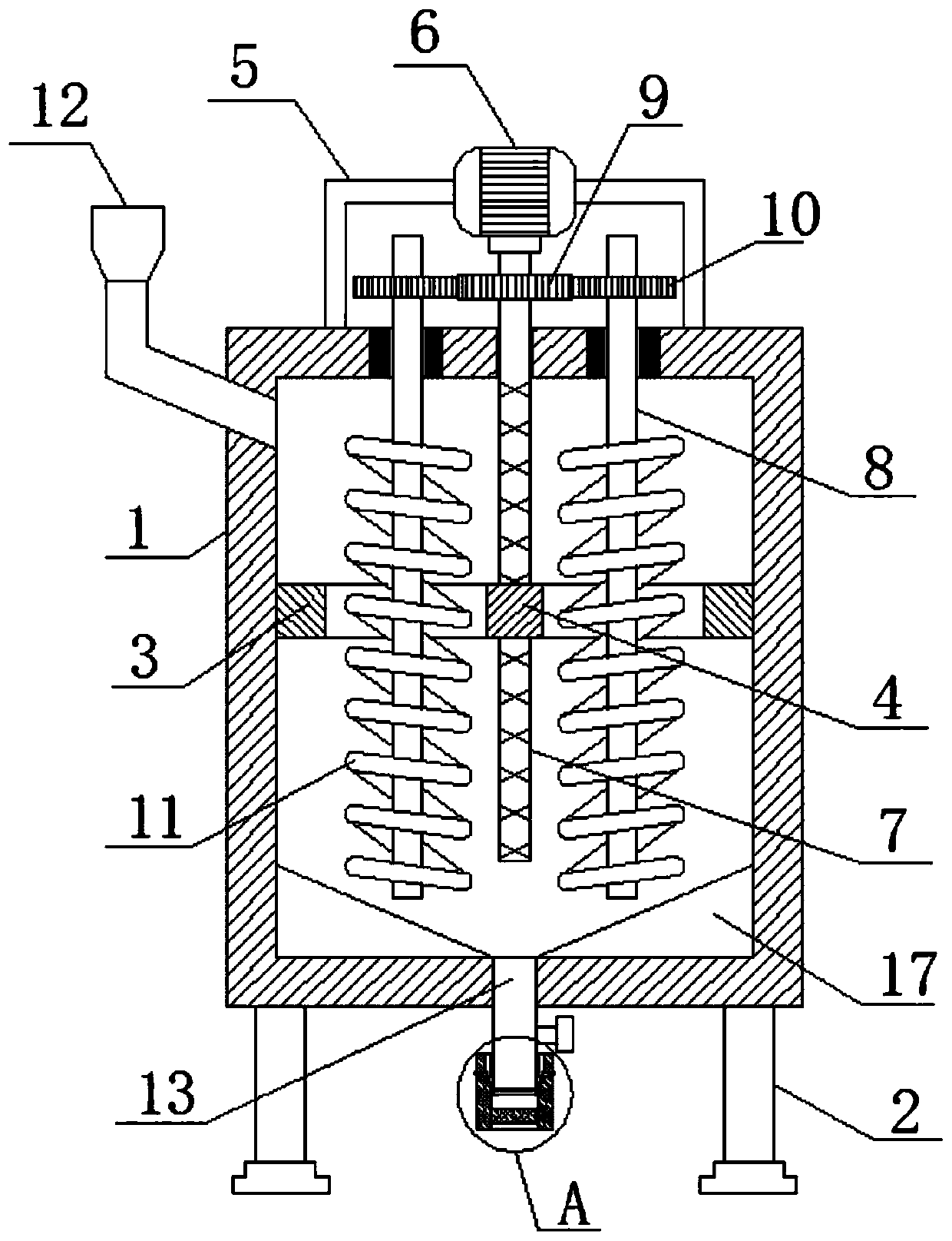 Emulsion mixing stirrer for preparing nano new material