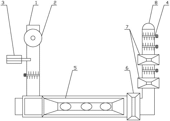 Mechanized production technique for producing Xiaoqu liquor with glutinous sorghum as raw material and device of spreading for cooling and mixing yeast thereof