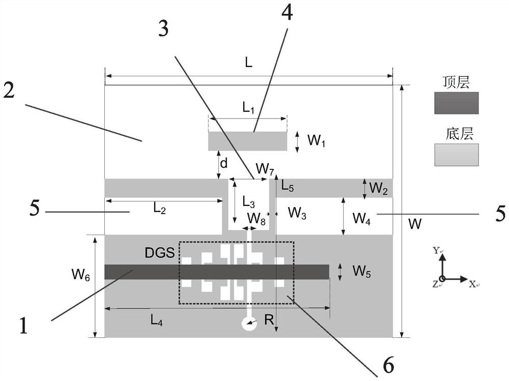 Filtering slot antenna with directional characteristic