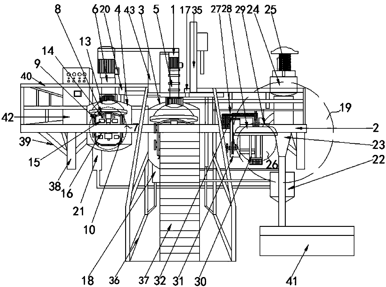 High-shear mixing and emulsifying device for paint coating processing and working method thereof