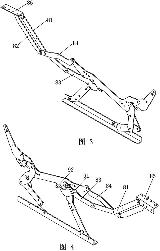 Mechanical stretching device and chair unit