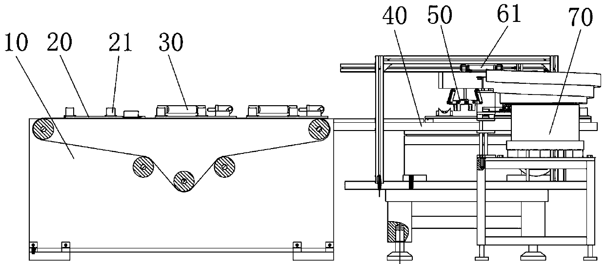 Computer display bracket assembly system with ring-shaped four-station layout and assembly method