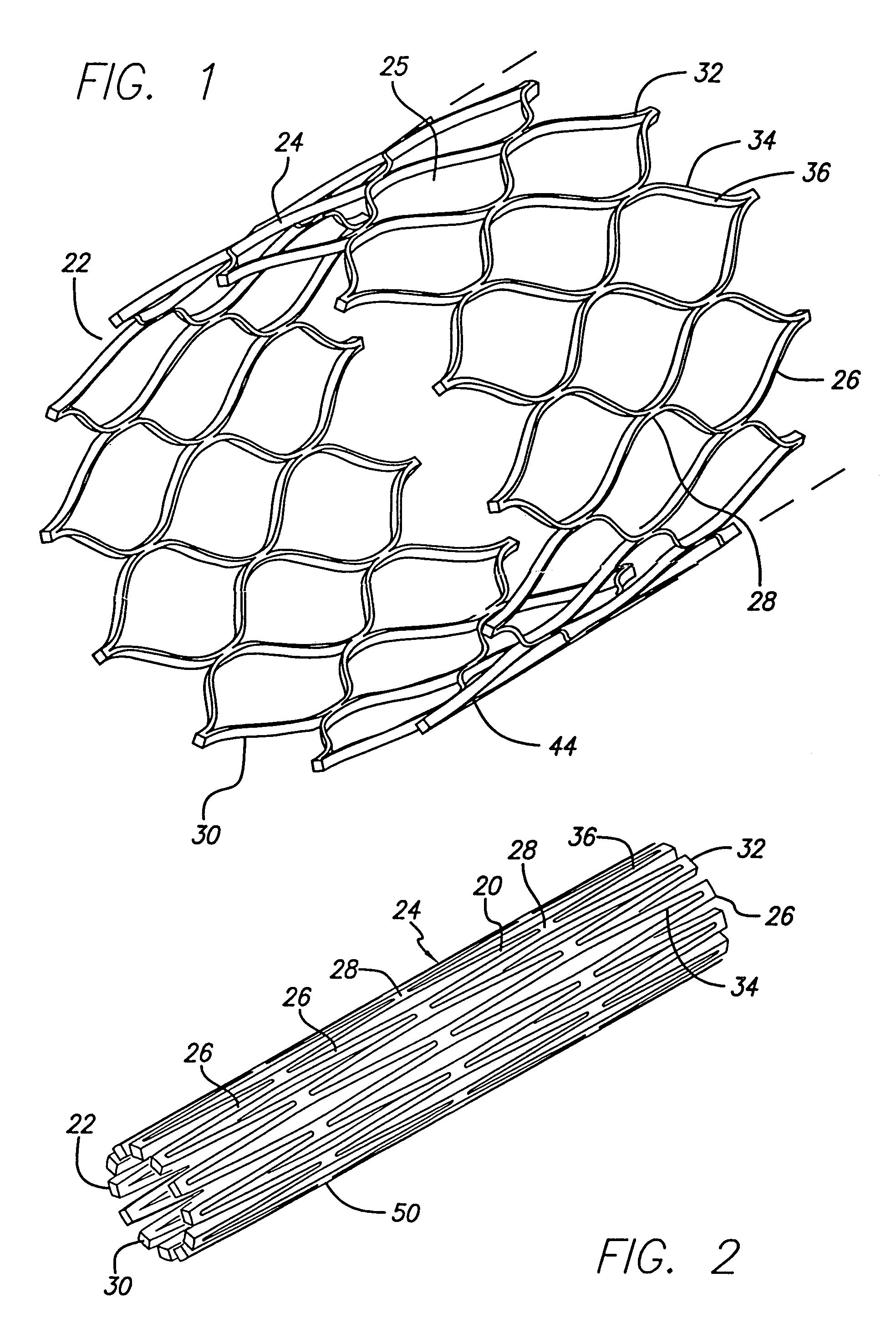 Single-piece endoprosthesis with high expansion ratios and atraumatic ends